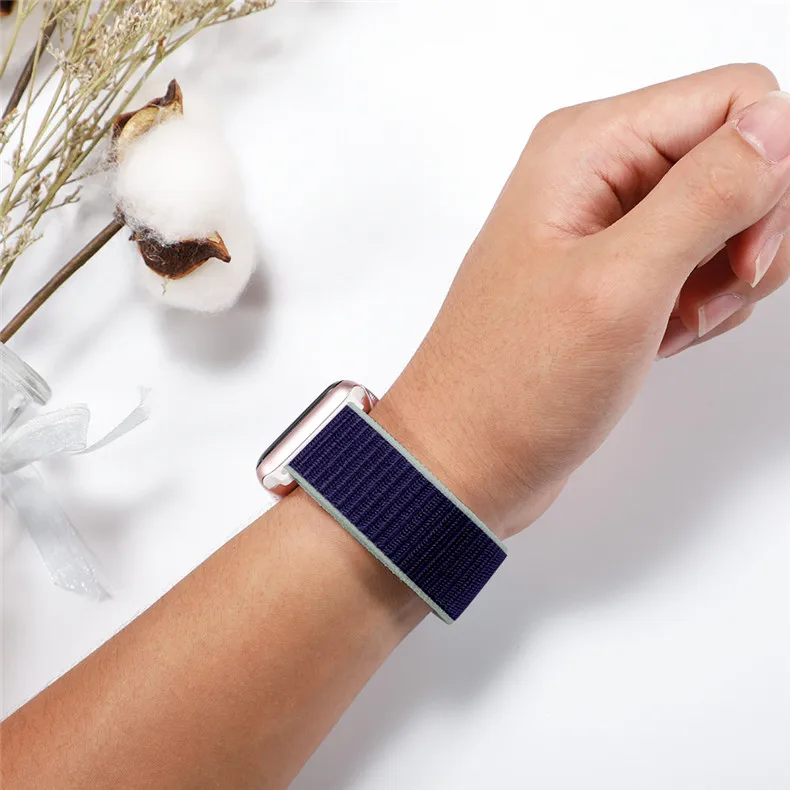 Спортивная петля ремешок apple watch band 42 мм 38 мм apple watch 4 3 band iwatch band 44 мм 40 мм correa pulseira 42 44 нейлоновый ремешок для часов