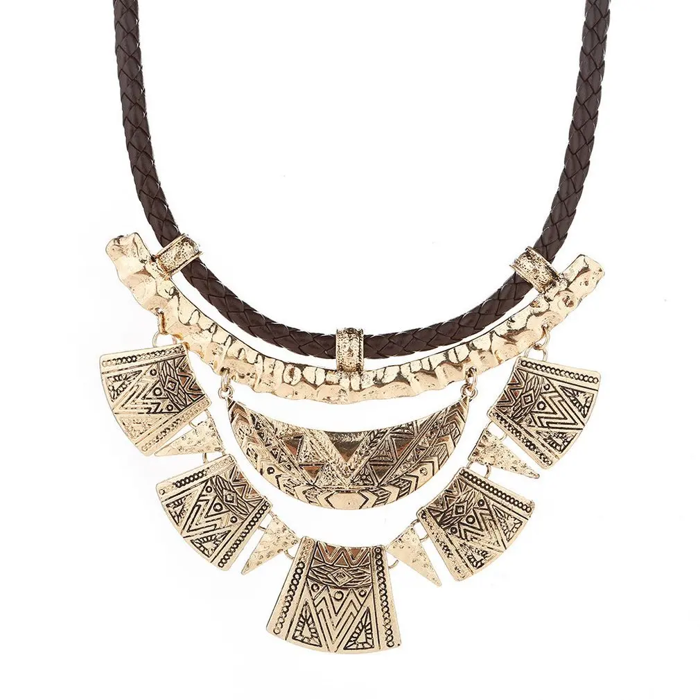 Женское Ожерелье с римским узором этническое ожерелье цепочка для девочек