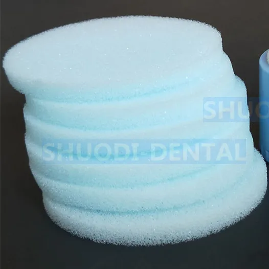 6 pcs foams 1 шт. Стоматологическая круглая подставка для Эндо+ 6 шт. сменная Чистящая пена подставка для спонжей автоклавная чистка зубов - Цвет: 6 pcs foams