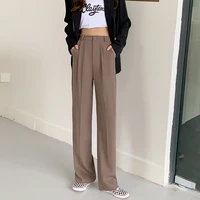 suit pants ladies trousers casual high waist loose straight leg pants women spring and summer new style office ladies fashion