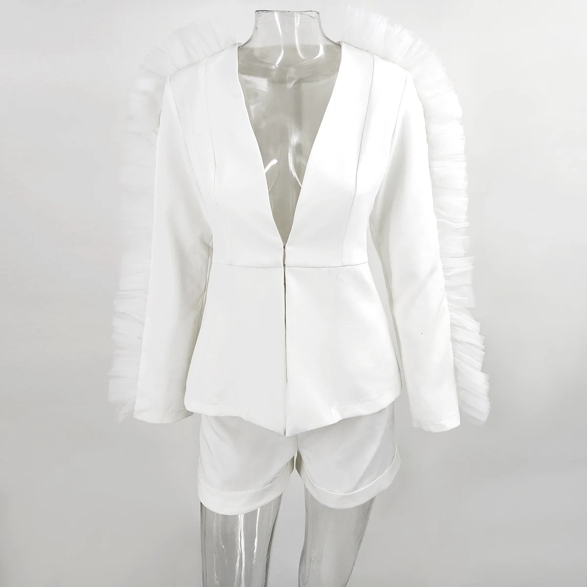 Сексуальный белый комплект EvaQueen из 2 предметов женский осенне зимний двух с