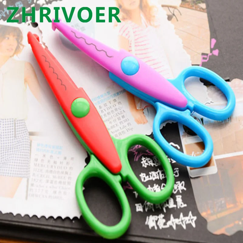 Hand made DIY album lace scissors cartoon children students Scissors 5 inch safety | Инструменты