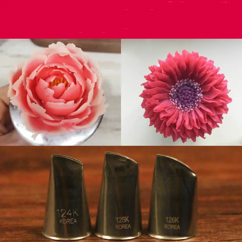 

3Pcs Rose Petals Stainless Steel Icing Piping Nozzles Fondant Cake Decorating Pastry Sets Tools Bakeware Accessories