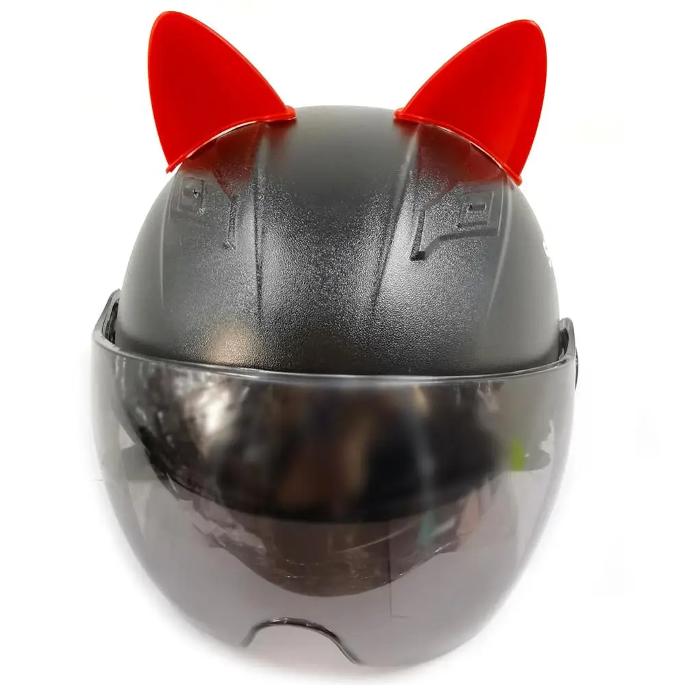 Car Motorcycle Helmet Cat Ears Stickers Motocross Full Face Off Road Decor Supplies Halloween Party Cosplay Props Styling |
