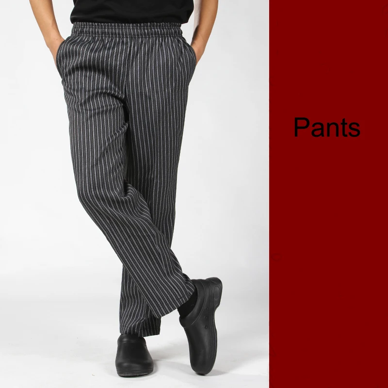 Color 5 Pants С длинным рукавом Ресторан униформа Стенд воротник шеф-повара куртка пальто кухня рабочая одежда питание повара выпечки брюки для мужчин карман одежда - Цвет: Color 5 Pants