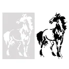 26*18 см трафарет лошадь для животных DIY ремесло трафареты для стен Рисование Скрапбукинг штемпель для тиснения декоративный альбом