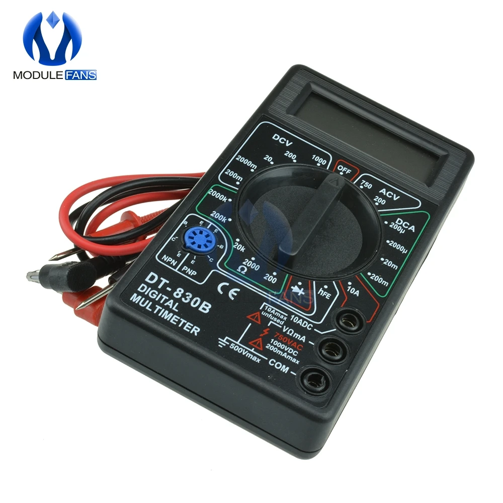 Цифровой мультиметр AC/DC 750 В черный ЖК-дисплей Вольтметр Амперметр Омметр тестер