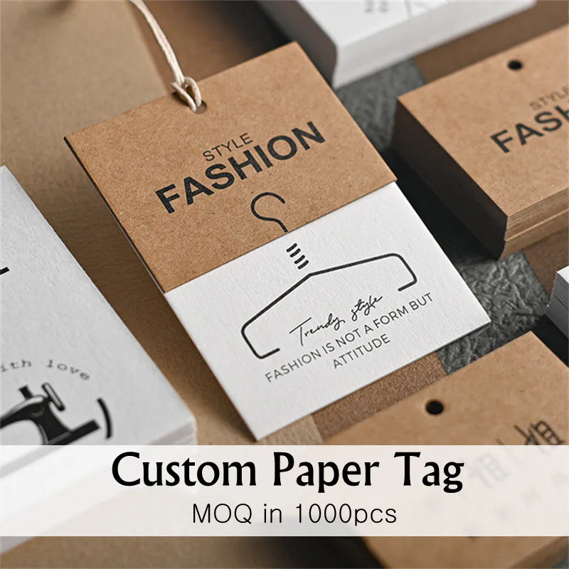 

Custom Logo For Handmade Hang Tags Kraft Paper Thank You Gift Labels For DIY Wedding Party Candy Package 22011301