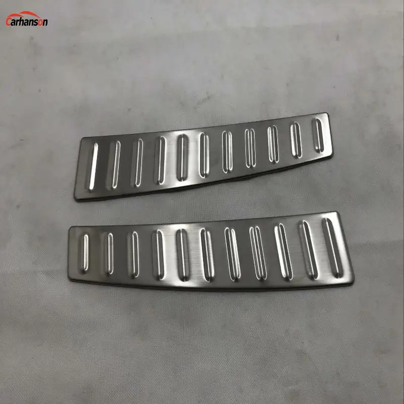 Аксессуары для стайлинга автомобилей Tesla модель S 2014 2019 задняя Накладка на порог