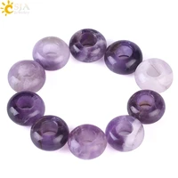 csja big hole beads for jewelry making natural stone 14mm spacer bead women men bracelet necklace pendant accessories 10pcs f423