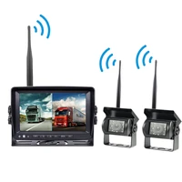 7 inch wireless high power front and rear dual reverse system wireless 1080p digital signal rear view system