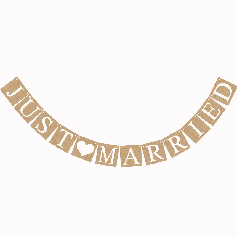 1 Набор только что замужних баннеров винтажный Свадебный баннерный баннер