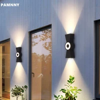 outdoor lighting waterproof ip65 aluminum up and down led wall lamps for garden porch doorpost aisle 110v 220v sconce luminaire