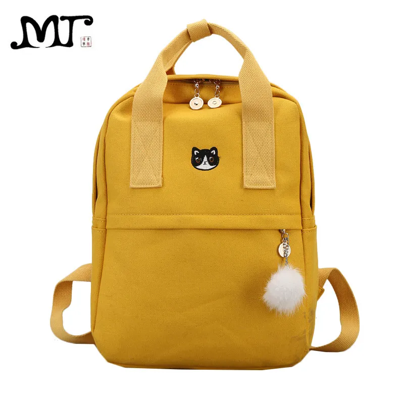 Холщовый Рюкзак MJ для женщин дорожная сумка большой холщовый дорожный ранец