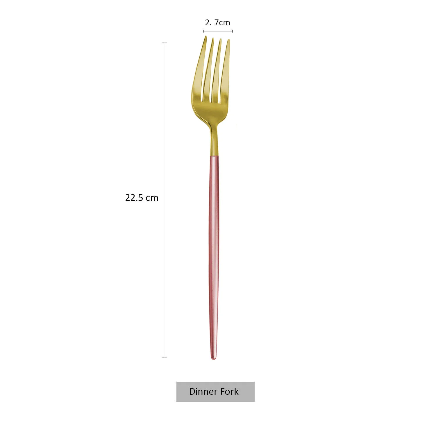 dinner fork Золотой набор посуды 304 нержавеющая сталь набор столовых приборов Красочный столовый набор для кухни Западная Посуда Вилка Нож Совок столовое серебро - Цвет: dinner fork