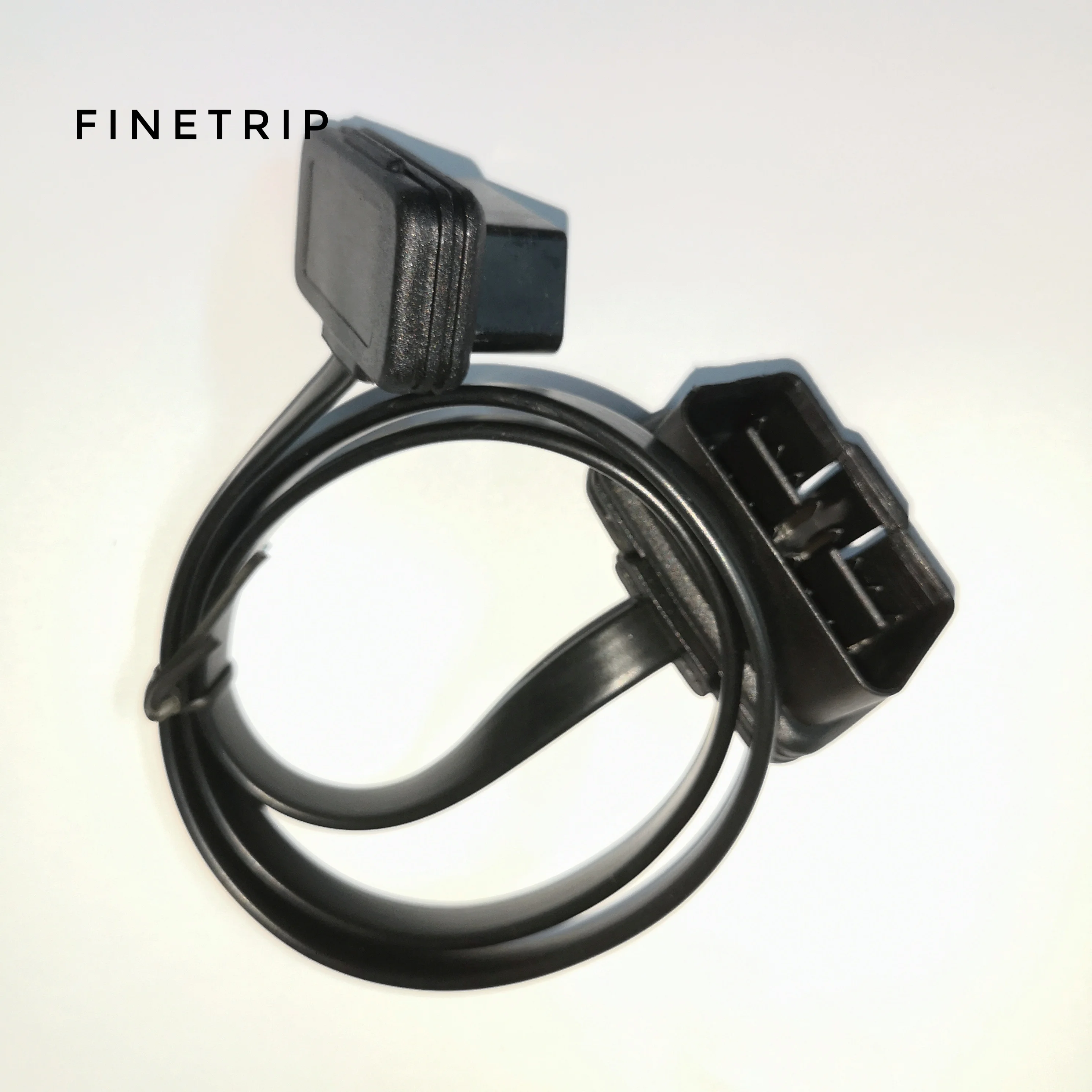 60 см тонкий как лапша OBD2 16 Pin ELM327 мужчин и женщин OBD2 плоский кабель удлинитель Разъем Ультра низкий профиль интерфейс
