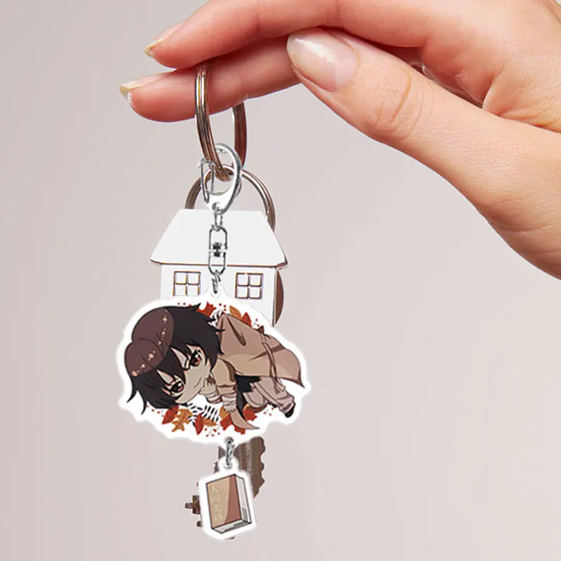 

1Pcs Creative Anime Bungou Stray Dogs Atsushi Acrylic Keychain 4 Styles Bag Pendant Key Rings Figure Toys Gifts