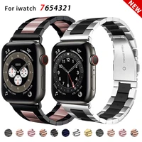 for apple watch strap stainless steel 38mm 42mm 40mm 44mm 45mm series 7 6 se 54321 watch band series accessories metal stainles