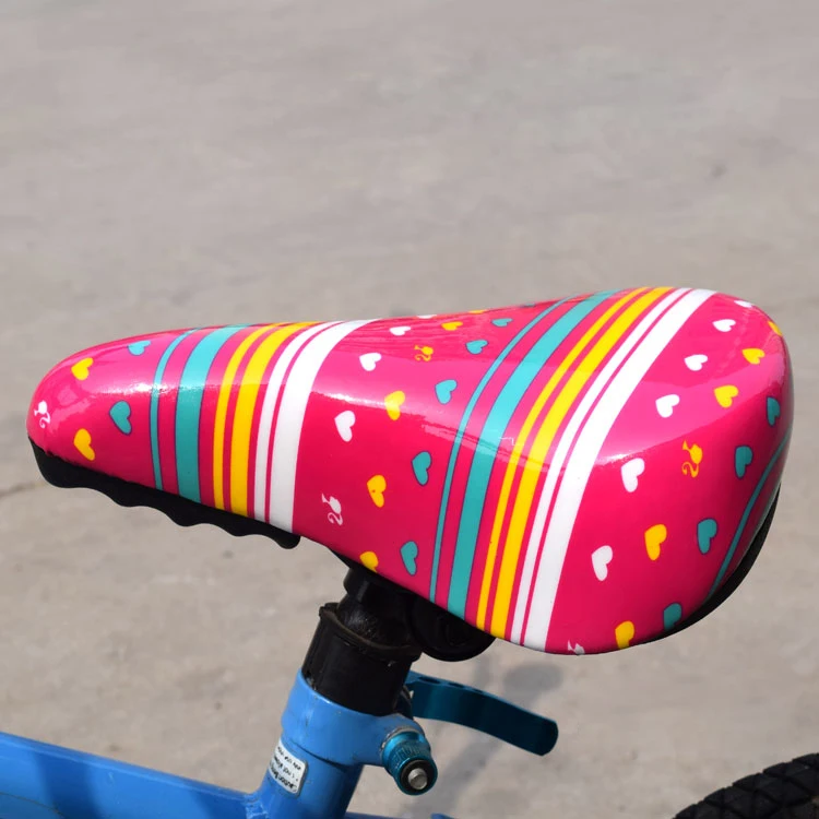pink colorful line Велосипедное седло, детское переднее сиденье, седло из водонепроницаемой кожи, безопасное детское сидение для мотоцикла, подушка, коврик для велосипеда, велосипедное седло - Цвет: pink colorful line