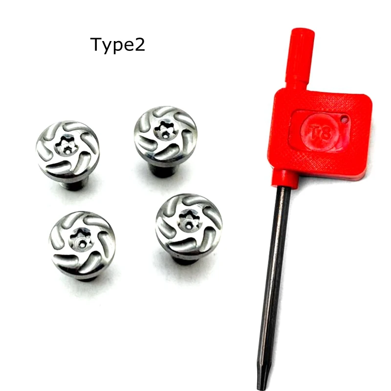 

4pcs Nail Portable Grips Screw Practical DIY Handle CNC Machined Outdoor Stainless Steel Hunting Equipment T8 Torx Key For 1911