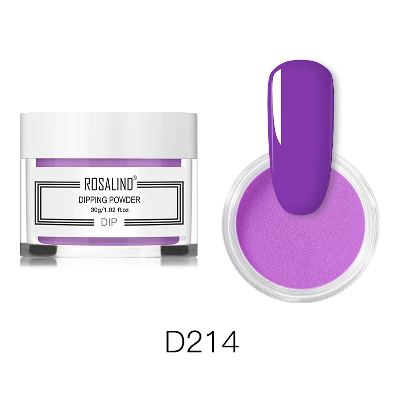 RND214 ROSALIND 30 г блестящая голографическая пудра для ногтей 24 цвета дизайн ногтей все для маникюра натуральный сухой без лампы - Цвет: RND214
