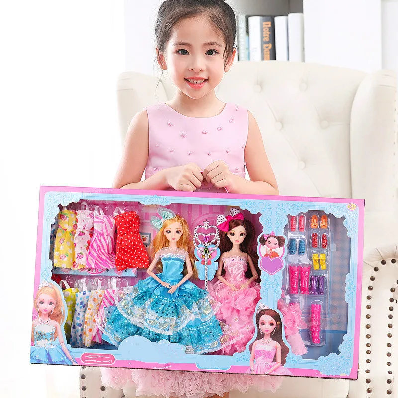Кукла 60 см большая подарочная коробка костюм куклы принцесса меняющий макияж