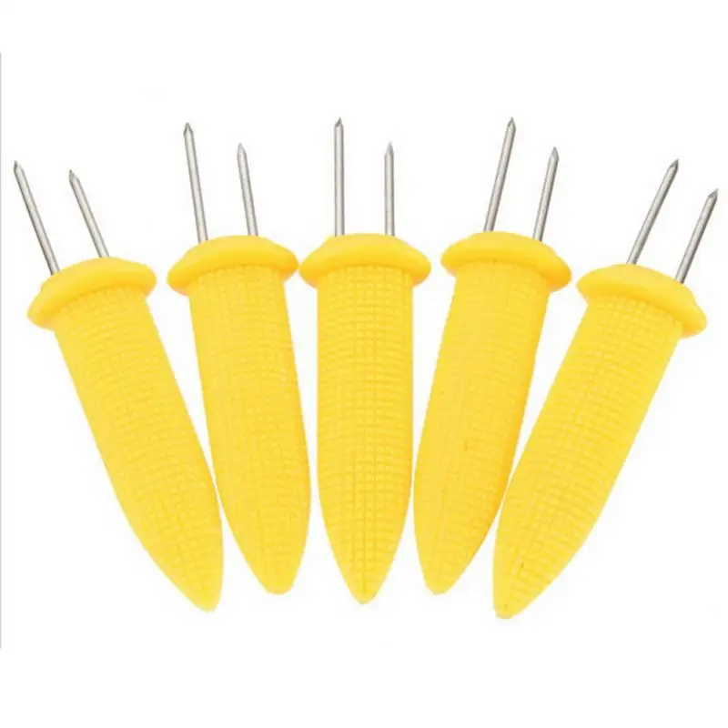 1 шт. двойной зубец шампуры для барбекю вилка Фрукты кукуруза Держатель Кукуруза