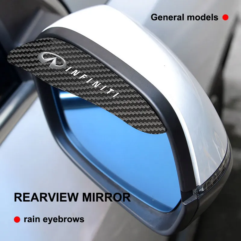 

2pcs Car Styling Rearview Mirror Rain Eyebrow Sticker for Infiniti Q50 Q30 Q60 Q70 IPL QX50 QX30 QX60 QX70 QX80 Auto Accessories