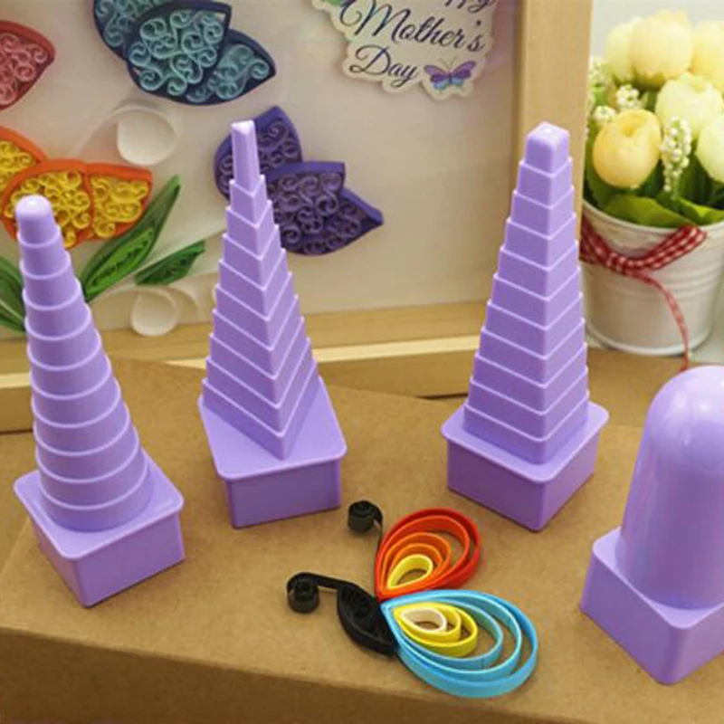 1 компл. Фиолетовая башня форма обмотки устройства DIY бумажный Квиллинг бумага