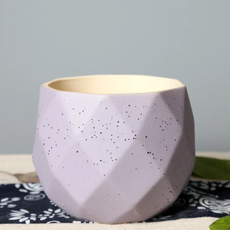 buy 1 pc purple Нордические украшения для дома и сада Макарон Мини керамический цветочный горшок для суккулентов цветочний горшок maceteros - Цвет: buy 1 pc purple