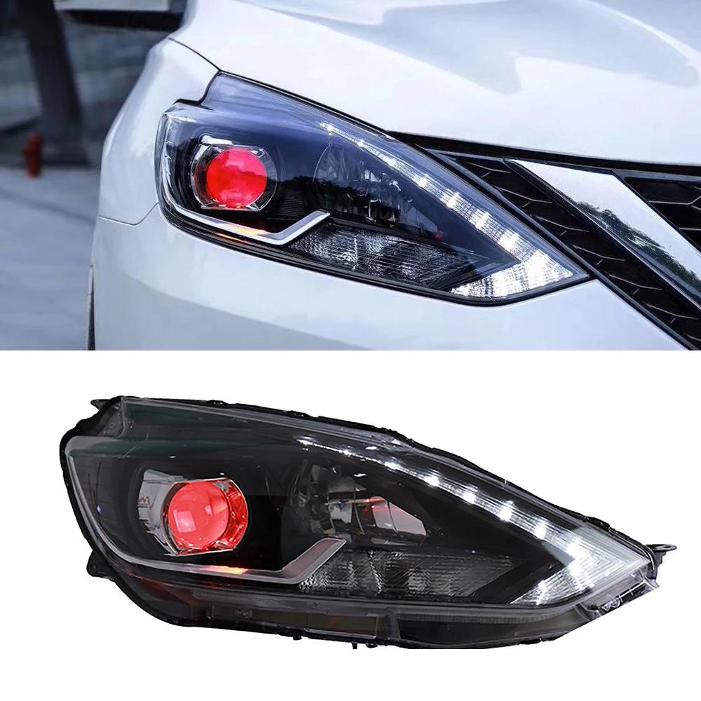 2 шт. автомобильный Стайлинг для Nissan Sylphy фары 2016 2017 2018 налобный фонарь