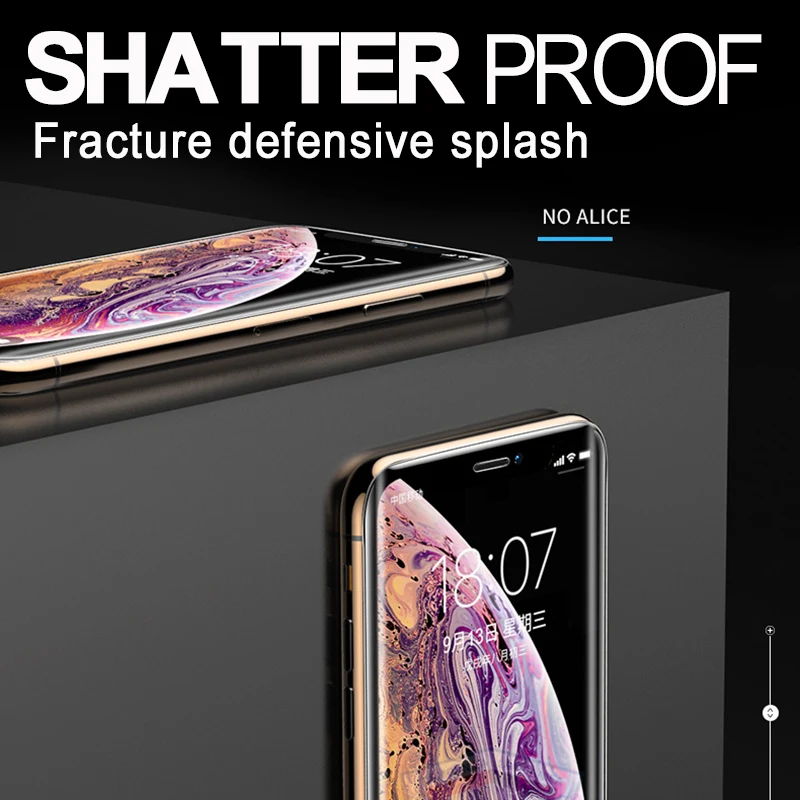 Закаленное стекло с полным покрытием для iPhone XS MAX XR X 4D 5D 6D 9D|Защитные стёкла и