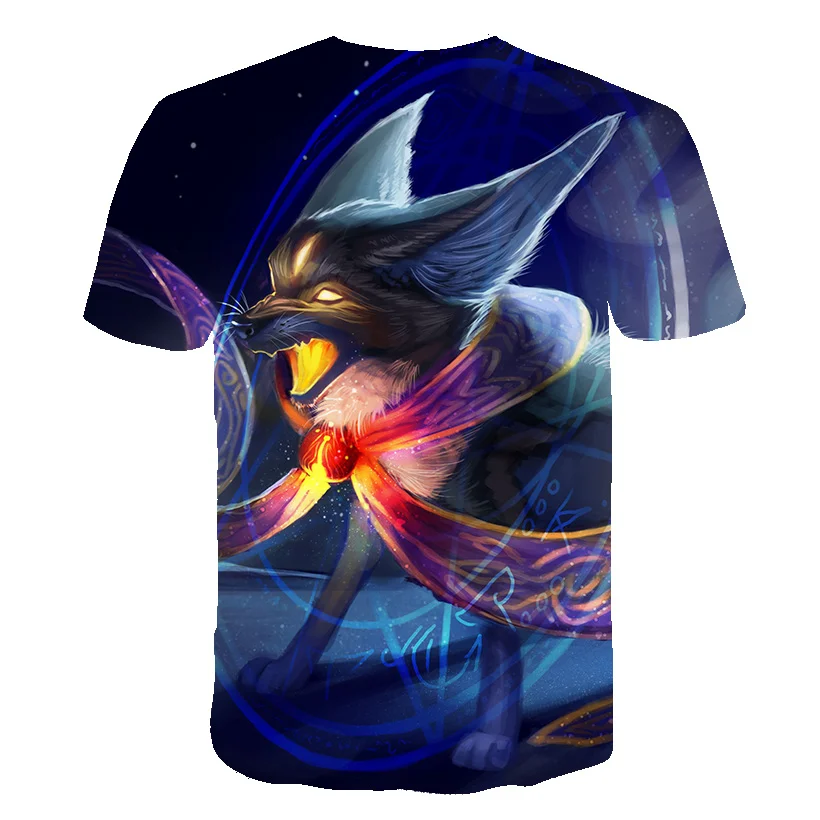 

2021 Summer Men And Women T-Shirt 3D Printing Children's Cartoon Fox Fashion Casual Hip-Hop Short-Sleeved Breathable Top