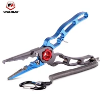 winmax fishing pliers hook remover stainless steel cutters and lightweight aluminum handles fish gear tools with sheath lanyard