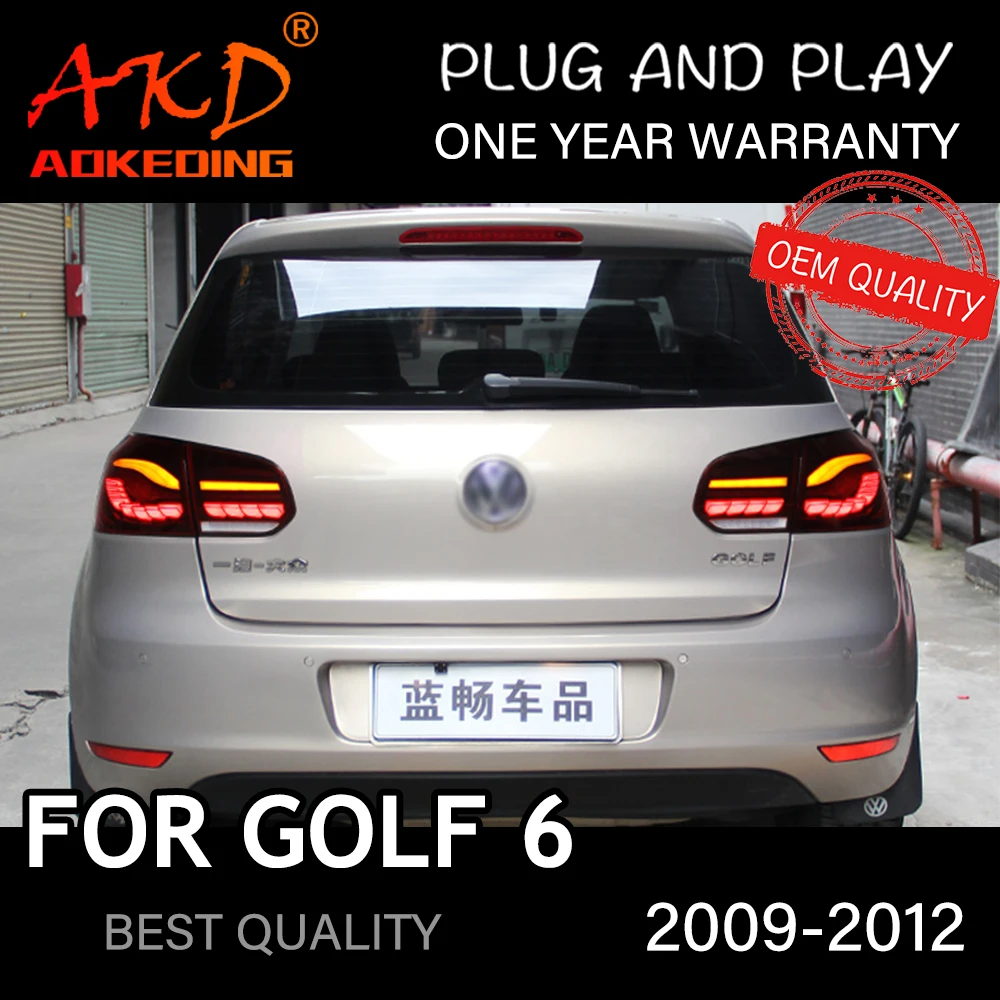 Задняя фара для VW Golf 6 2009-2012 R20 MK6 светодиодный задние фары противотуманные дневные