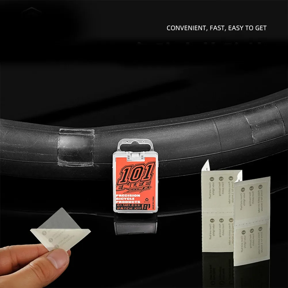 

8pcs Bicycle Rubber Tire Patch Puncture Repair Kit Glueless Tire Tyre Tube Patche Inner Tube Fix Tire Repair Tools