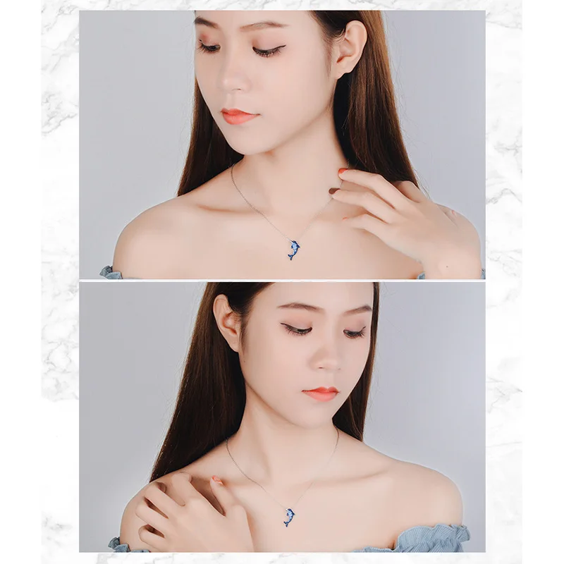 Аксессуары из серебра ювелирные изделия в виде дельфинов пробы с синим