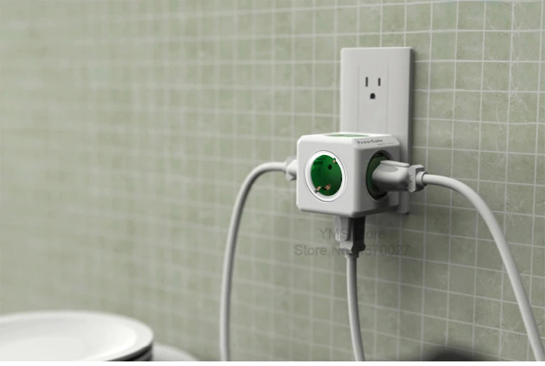 Allocacoc оригинальная электрическая розетка power Cube power strip EU Plug 16A 3680 Вт 5 розеток адаптер для путешествий удлинитель мульти вилка 1 шт