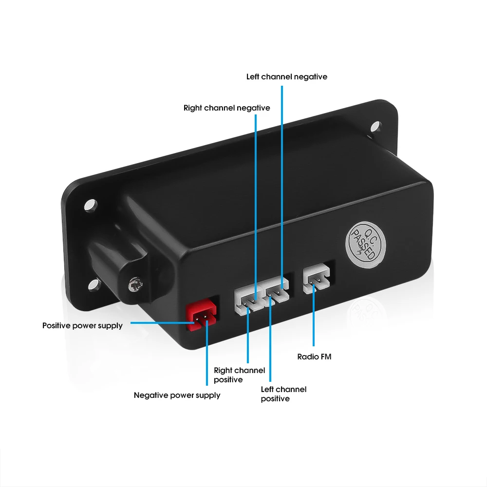Bluetooth 5 0 6 Вт усилитель V5.0 Mic handsfree MP3 плеер декодер плата 2*3 FM радио модуль TF USB U диск