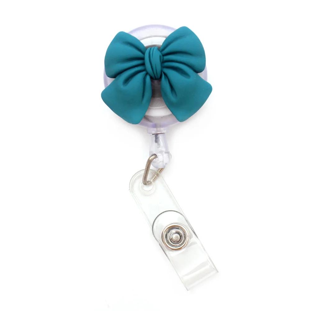 

Colors Bow Style Retractable Creative Card Holder Badge Reel Nurse Exhibition Enfermera Girl Name Card Chest Boy