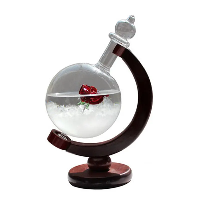 Штормовая стеклянная бутылка креативная настольная метеостанция в форме