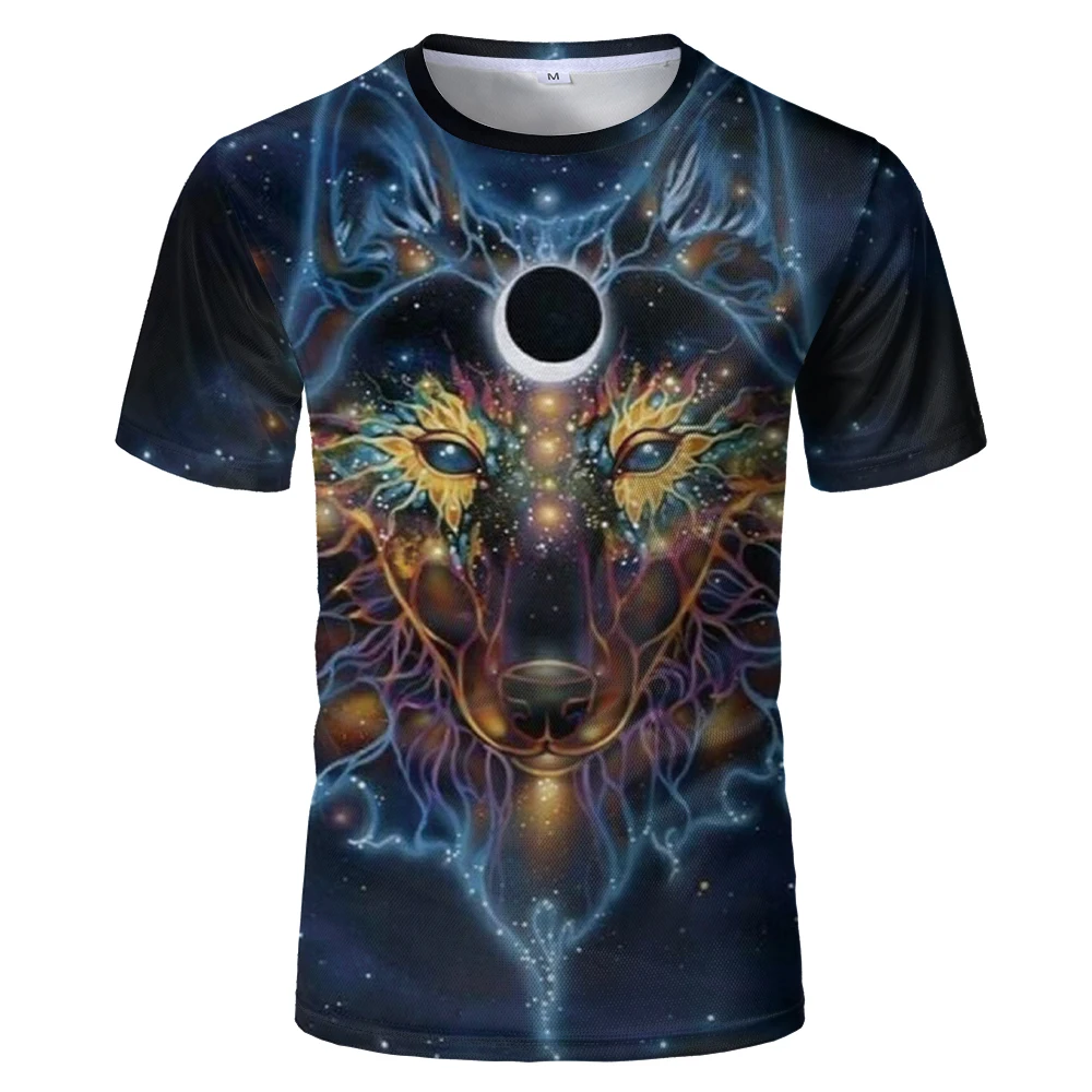 

2020 Newest Wolf 3D Print Animal Cool Funny T-Shirt Men Short Sleeve Summer Tops T Shirt Tshirt Male Fashion T-shirt male4XL