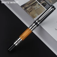 luxury pen high quality silver flower amber celluloid rollerball pen office stationery school supplies ballpoint pen