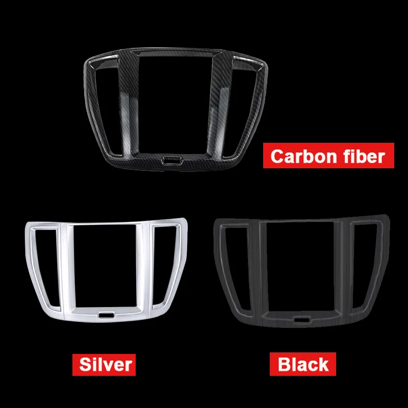 

Carbon Fiber Car Control Navigation Panel Cover Trim Frame For Volvo XC60 2018 2019 2020 2021 ABS Chrome Accessories