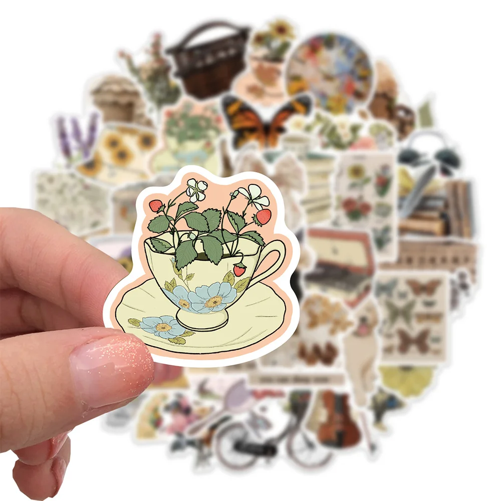 103050pcs retro ins style vsco girl cartoon stickers aesthetic laptop phone luggage bike car waterproof cute sticker decal toy free global shipping