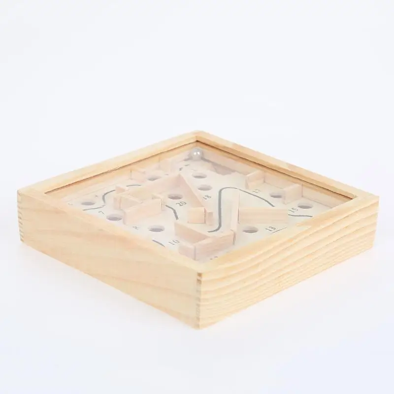 Маленький забавный креативный детский деревянный лабиринт с одной рукой Eduactional
