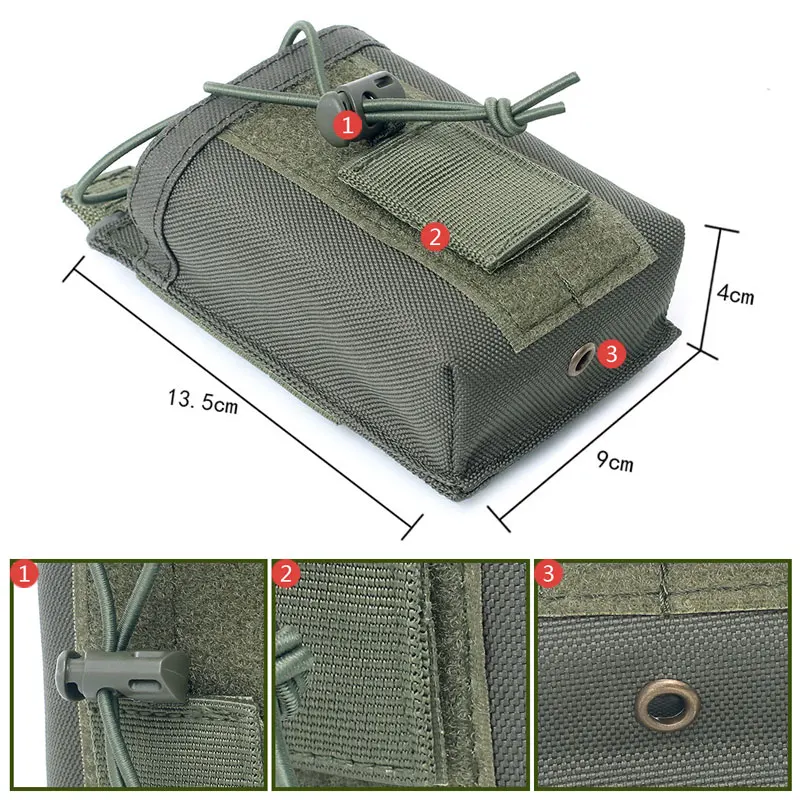 Уличная сумка для радио с системой Молле портативная Военная Тактическая Сумка