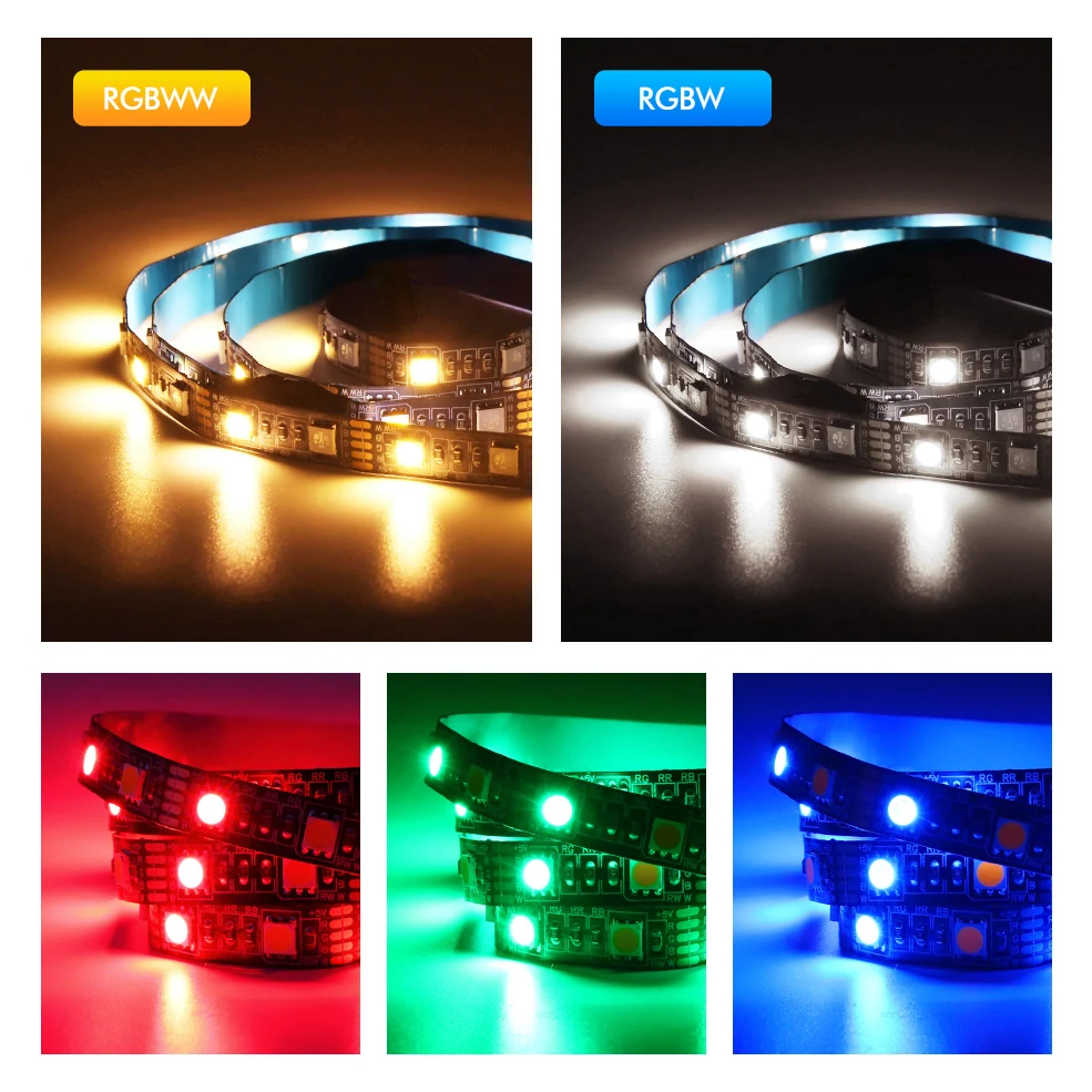 USB Светодиодная лента RGBW RGBWW 5050 SMD гибкая светодиодная для HD ТВ фонового освещения