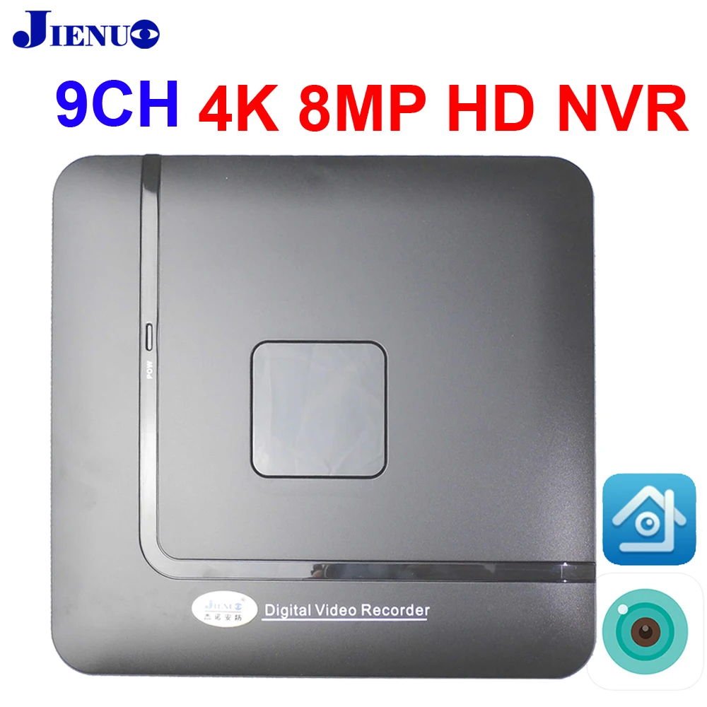 JIENUO 9CH NVR Mini 4K/8MP/5M/1080P видео рекордер 8-канальный детектор движения P2P для IP камеры