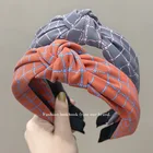 Ободок для волос Однотонный женский, толстая хлопковая тканевая повязка на голову с узлом, аксессуары для волос FG115